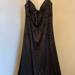 Elegant Black Embellished Gown